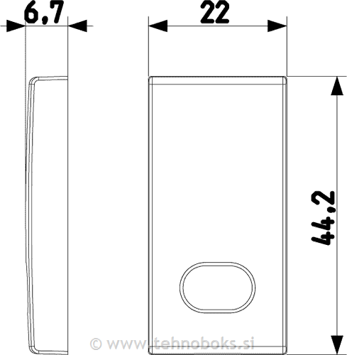 Tipka 1M simbol za bojler bela