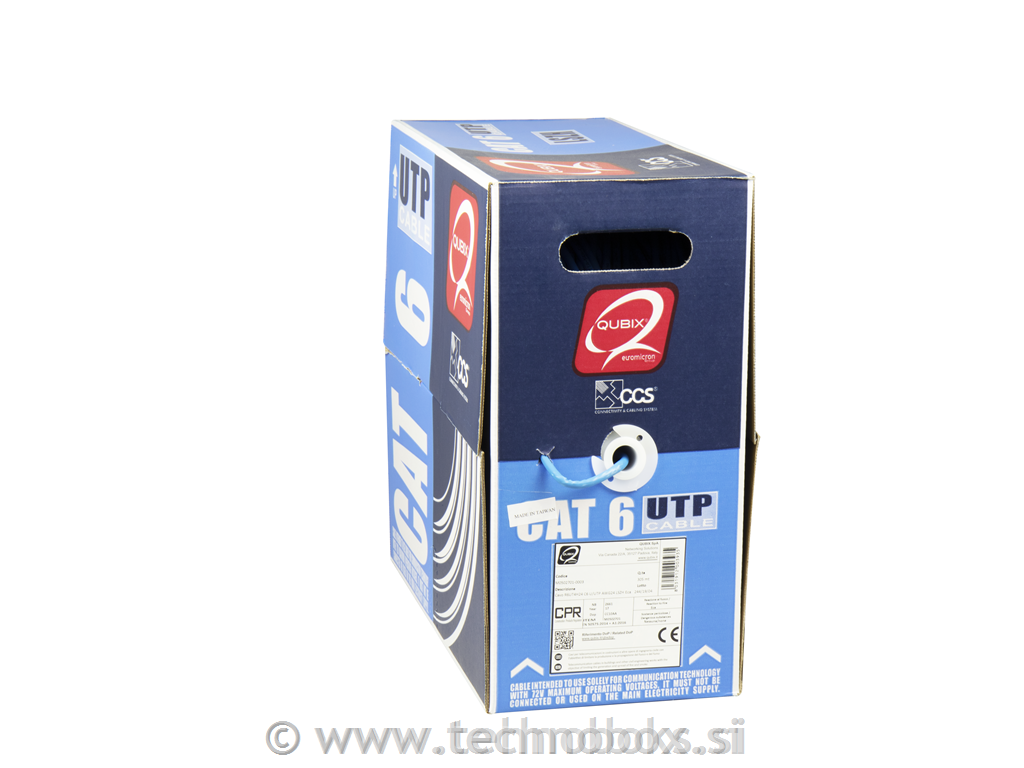 Kabel Qubix Cat.6 U/UTP 4p24AWG LSZH