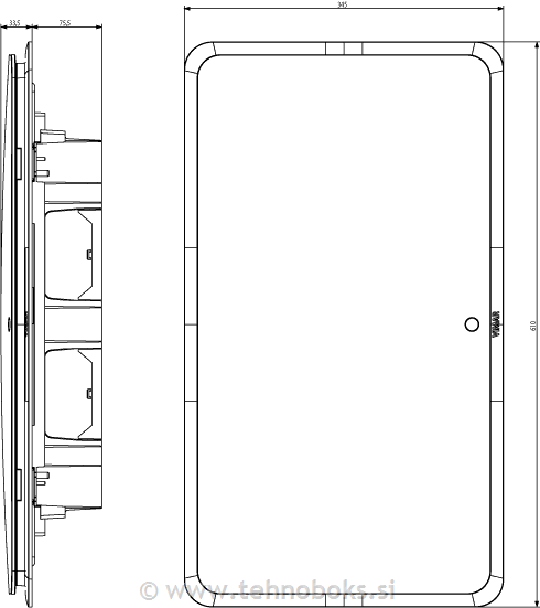 Omarica P/O 34M bela vratca IP40